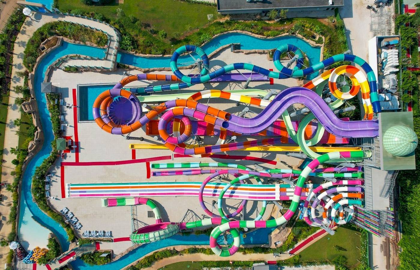 Wasserrutschen des Delphin Palace Hotel