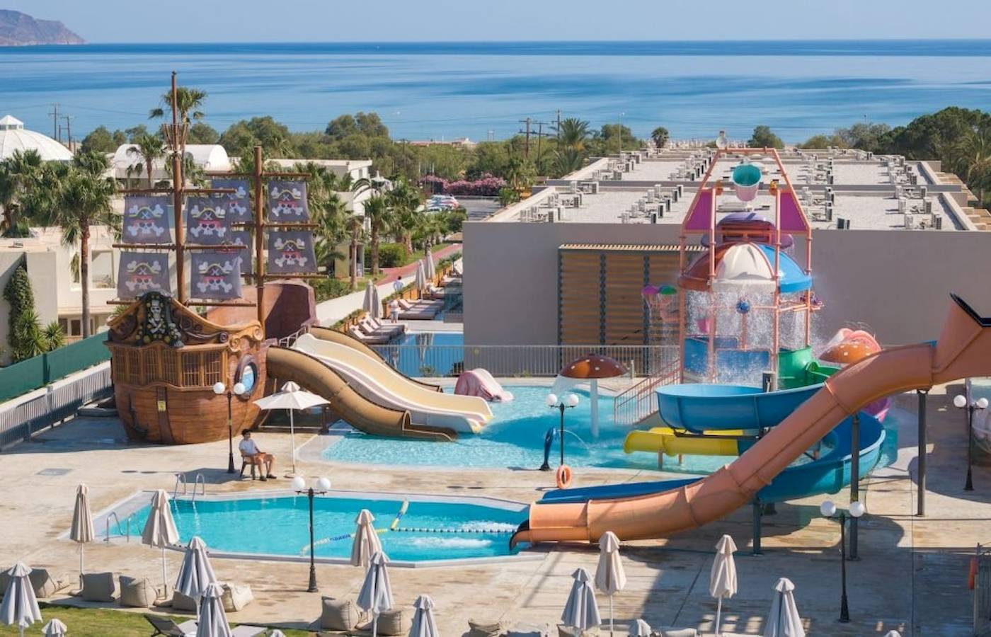 Georgioupolis Resort Aquapark & SPA mit Wasserrutschen und Meerblick
