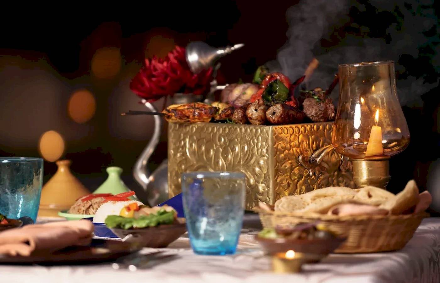 Buffet mit Grillgerichten im Mövenpick Resort Sharm el Sheikh.