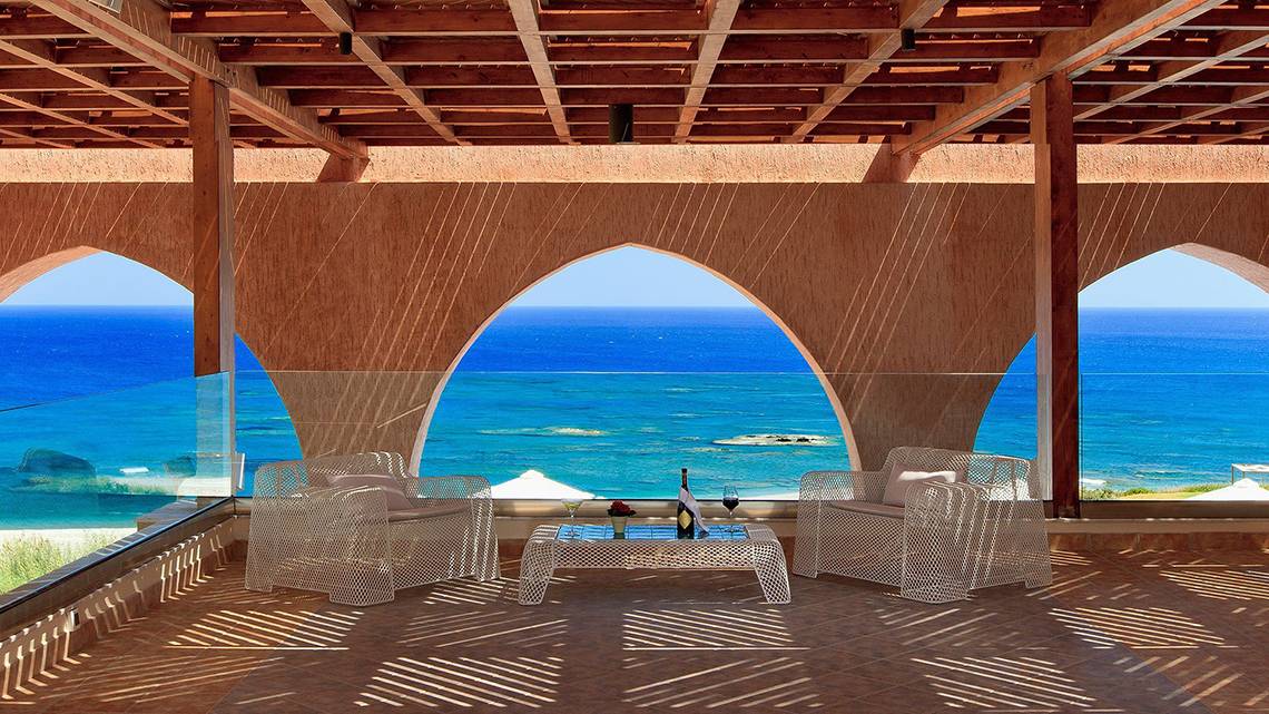 Aussicht vom Boutique 5 Hotel & Spa auf das Meer und die Küste