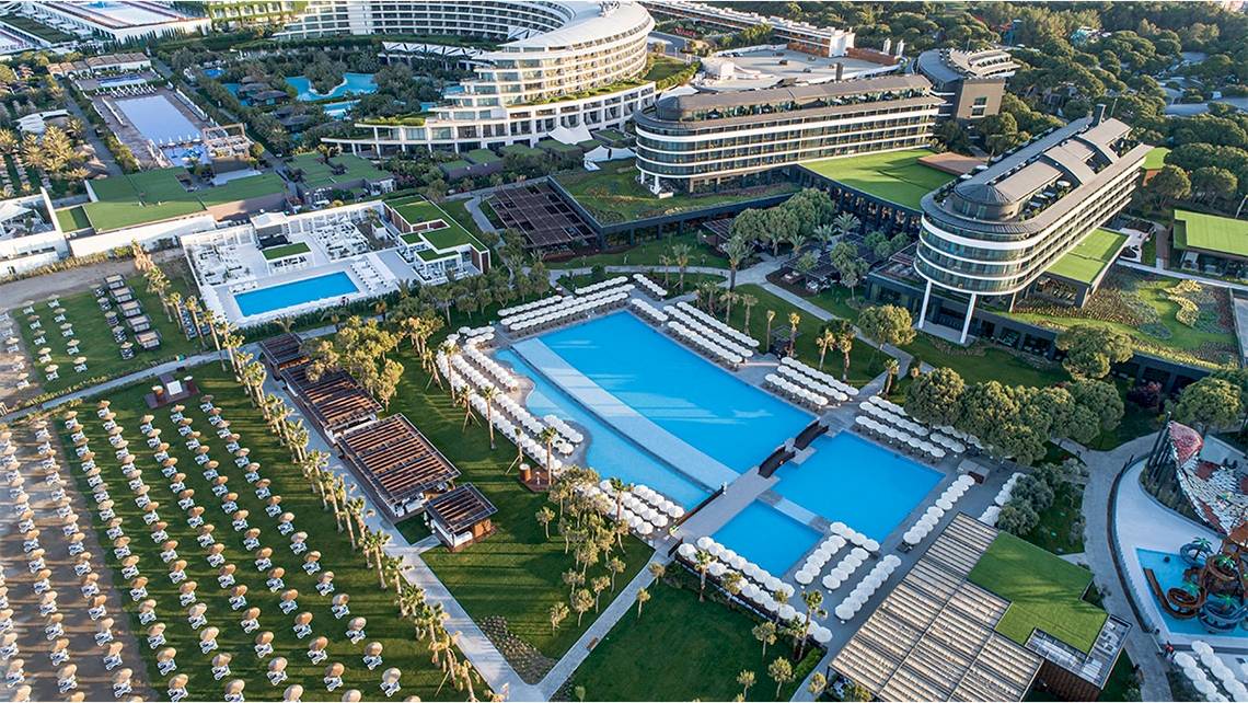 Voyage Belek Golf & Spa, Aussenansicht des Hotels