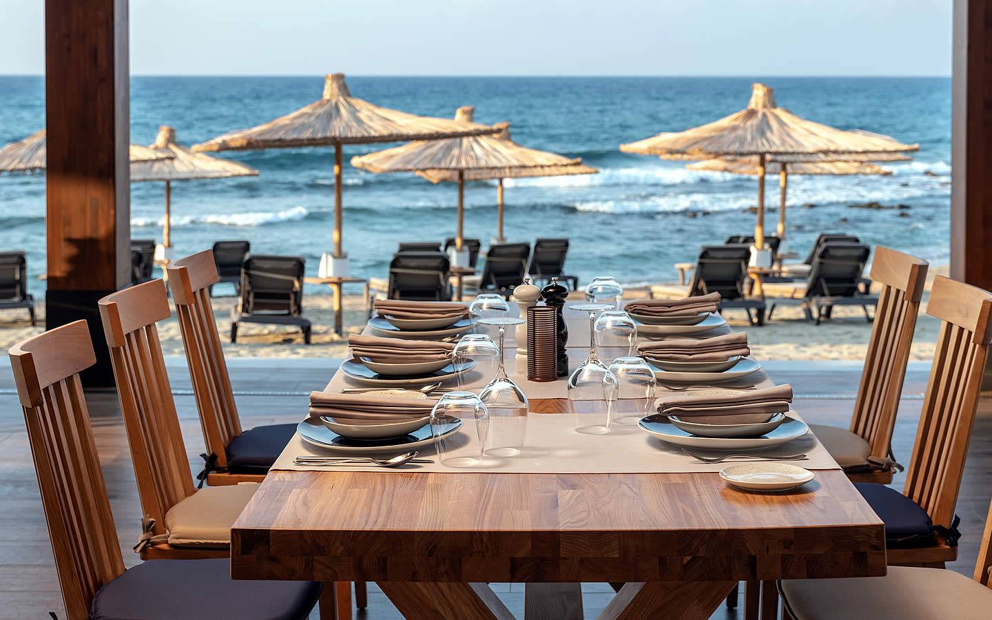 Nana Princess Hotel in Kreta, Restaurant am Meer