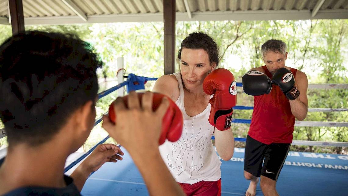 Boxtraining im Boxring im Robinson Khao Lak Hotel