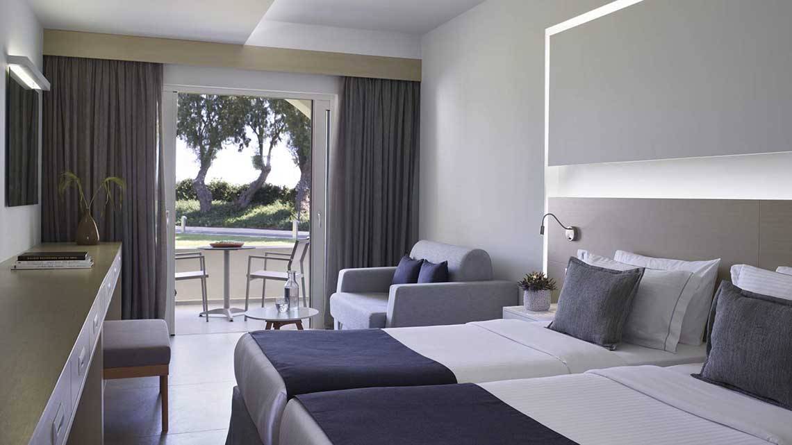 Neptune Hotels Resort in Kos, Doppelzimmer Poolblick