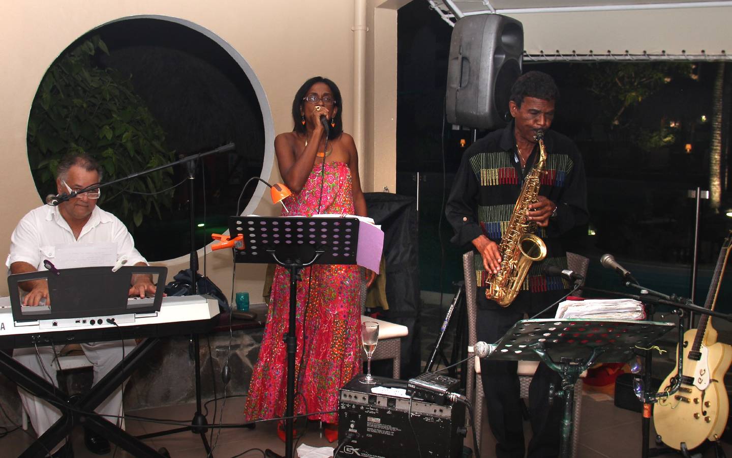 La Pagerie Tropischer Garten Hotel Musikgruppe spielt Musik