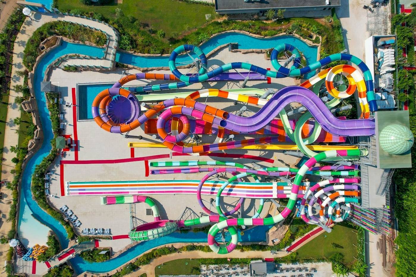 Wasserrutschen des Delphin Palace Hotel