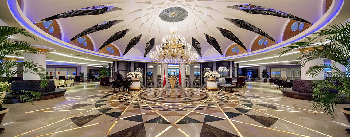 Crystal Sunset Luxury Resort, Antalya, Empfangshalle des Hotels