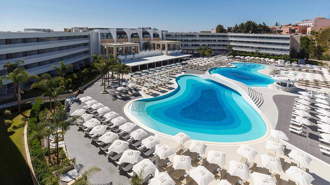 Princess Andriana Resort & Spa in Rhodos, Aussenansicht des Hotels