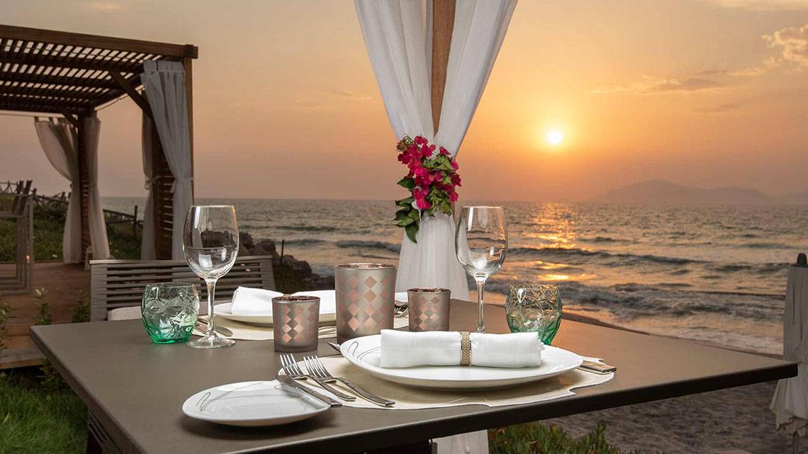Neptune Hotels Resort in Kos, romantisches Abendessen