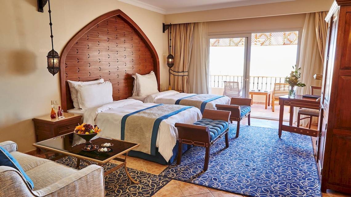 Kempinski Hotel Soma Bay in Hurghada, Doppelzimmer mit Meerblick