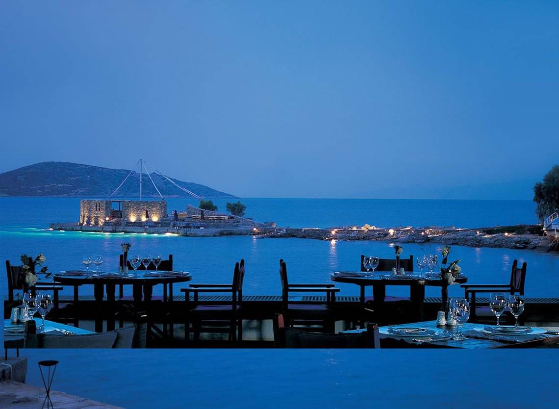 Elounda Bay Palace in Kreta, Restaurant, Nacht