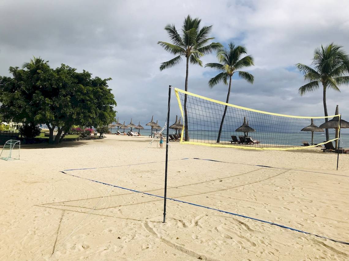 Strandvolleyballnetz im Sofitel Mauritius L'Imperial Resort & Spa