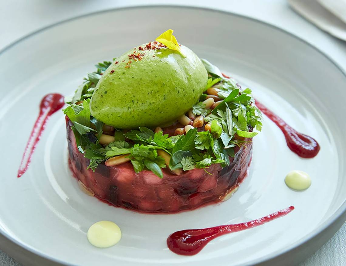Beetroot Salat mit Mandeln und Gelee im Burj Al Arab Jumeirah