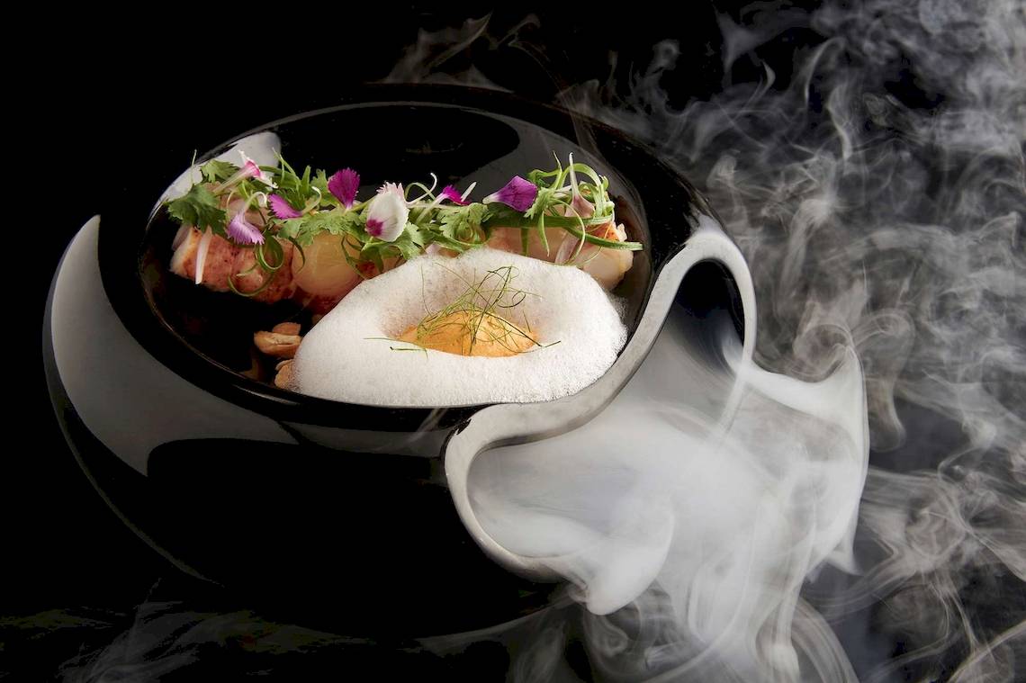 Rauchiges Essen Gericht im Siam Kempinski Hotel Bangkok
