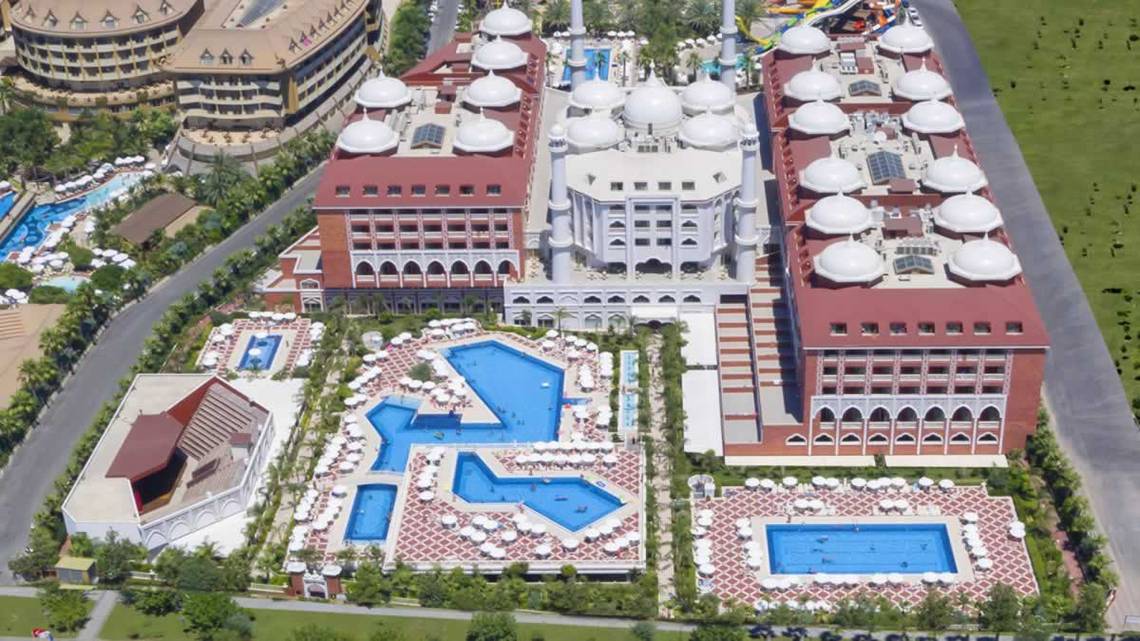 Royal Taj Mahal in Antalya, Aussenansicht des Hotels