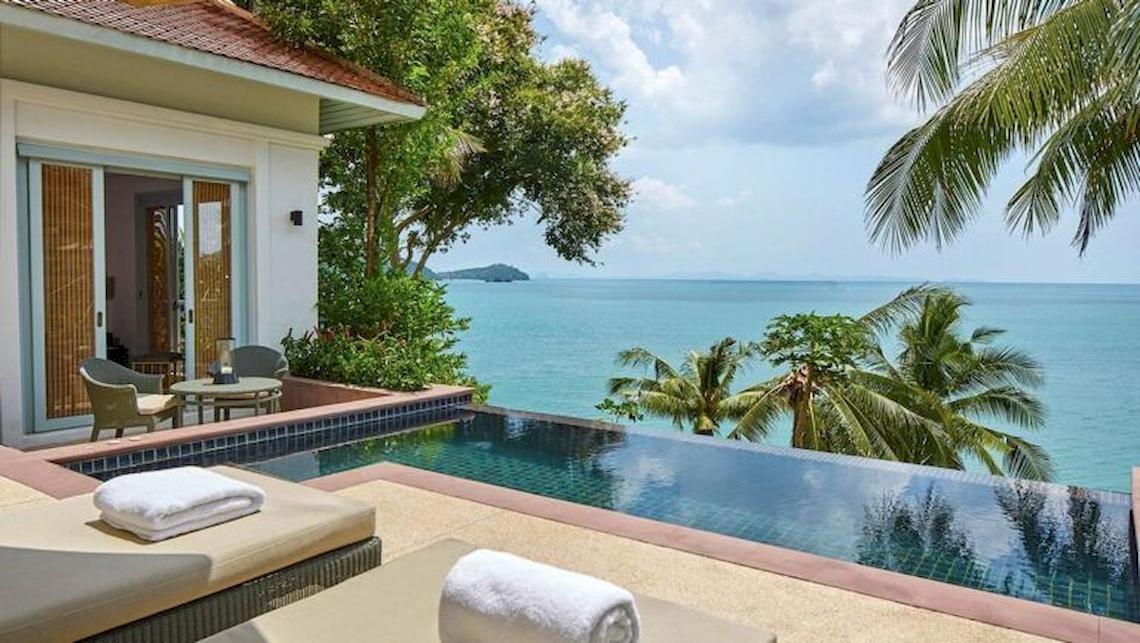Villa-Pool mit Meerblick im Amatara Welleisure Resort