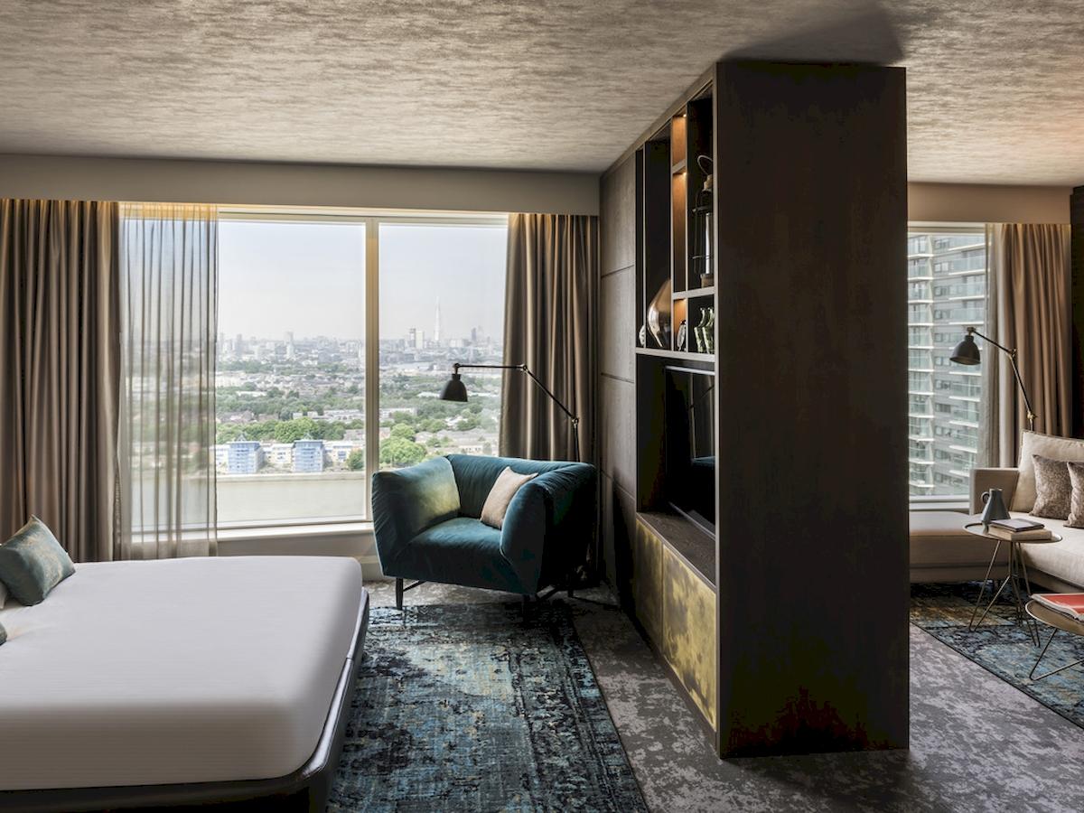 Novotel London Canary Wharf Zimmer mit Ausblick auf die Stadt