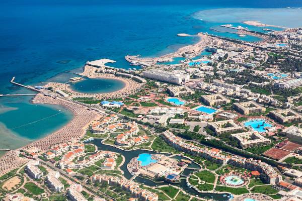 Hurghada aus der Vogelperspektive