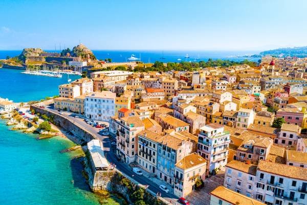 Die Hauptstadt Kerkyra auf Korfu