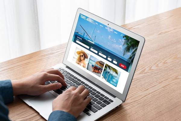 Onlinebuchung einer Reise