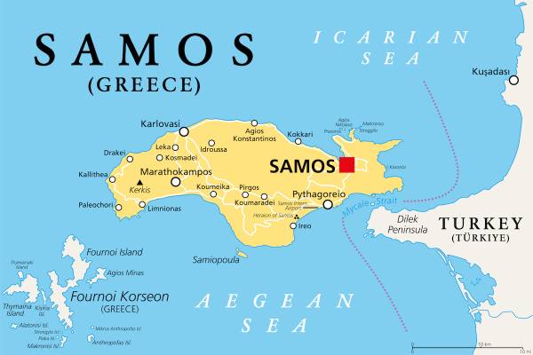 Grafik der Insel Samos