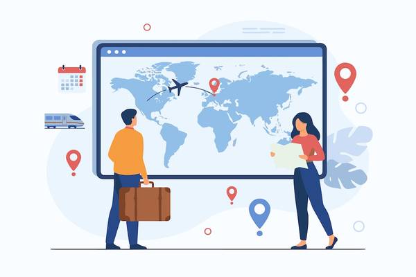 Grafik zum Planen einer Reise