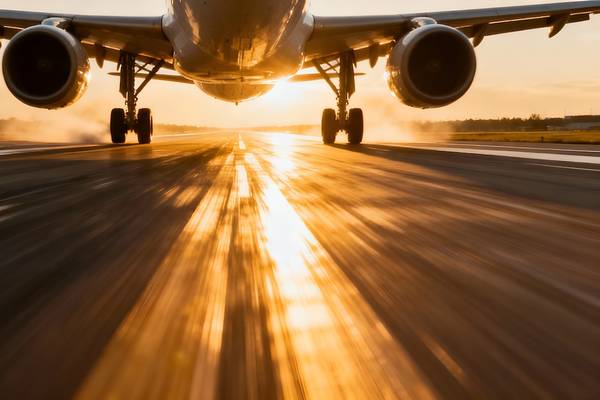 Ein Flugzeug beim Starten