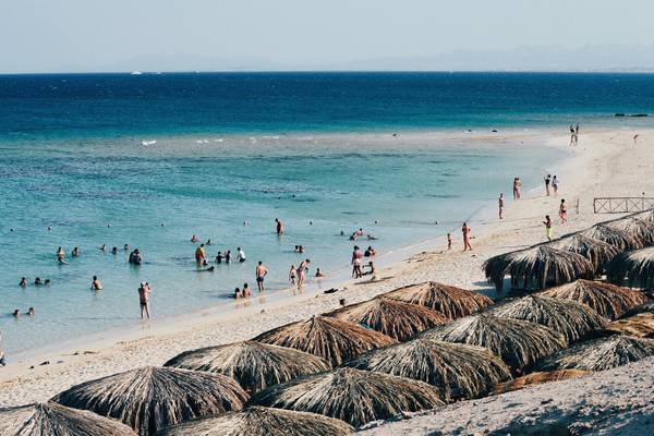 Baden im Meer von Ägypten