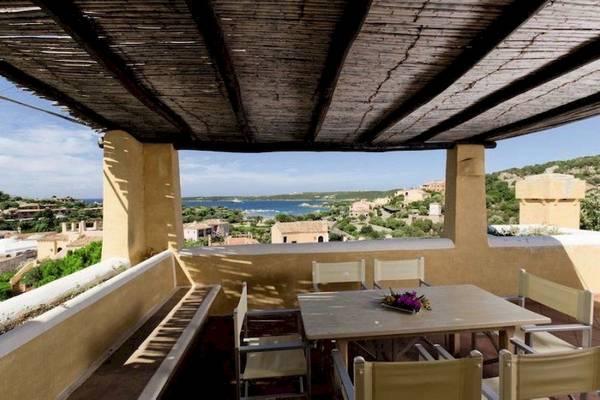 Terrasse mit Meerblick im Bagaglino I Giardini di Porto Cervo Hotel