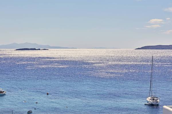 Blick auf das Meer von der Aussicht des DeLight Boutique Hotels.
