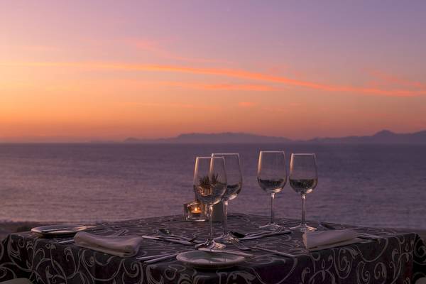 Aussicht auf das Meer vom Atrium Platinum Luxury Resort Hotel & Spa.