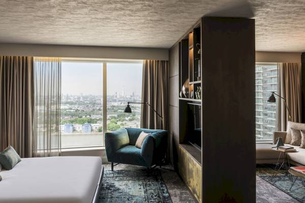 Novotel London Canary Wharf Zimmer mit Ausblick auf die Stadt