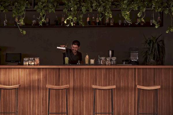 Ein Barkeeper im Casa Cook El Gouna serviert einen Cocktail.