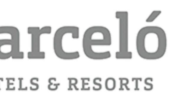 Barcelo Hotels & Resorts Logo, das Barcelo in grauer Schrift und Hotels & Resorts darunter zeigt.