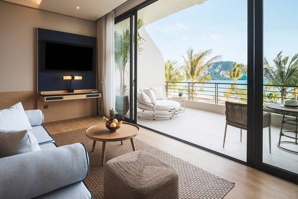 Anantara Koh Yao Yai Resort und Villas Balkon mit Meerblick
