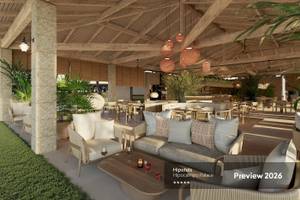 Vorschau von Hipotels Hipocampo Palace im Jahr 2026 mit Innenarchitektur des Restaurants.