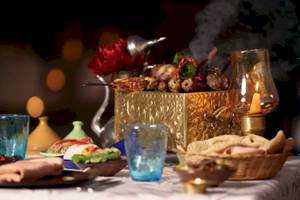 Buffet mit Grillgerichten im Mövenpick Resort Sharm el Sheikh.