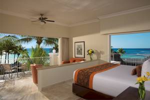 Zimmer im Dreams Tulum Resort & Spa mit Blick auf das Meer