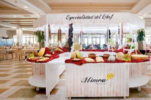 Im Occidental Jandia Mar Restaurant befindet sich ein Speisewagen mit einer Auswahl an Gerichten und Snacks.