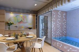 Speisezimmer im Elounda Beach Hotel & Villas mit kleinem Pool