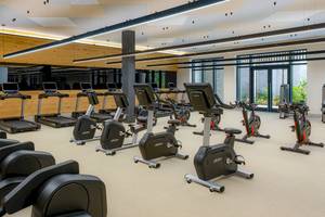 Fitnessraum im Hilton Tulum Riviera Maya All-Inclusive Resort mit vielen Geräten